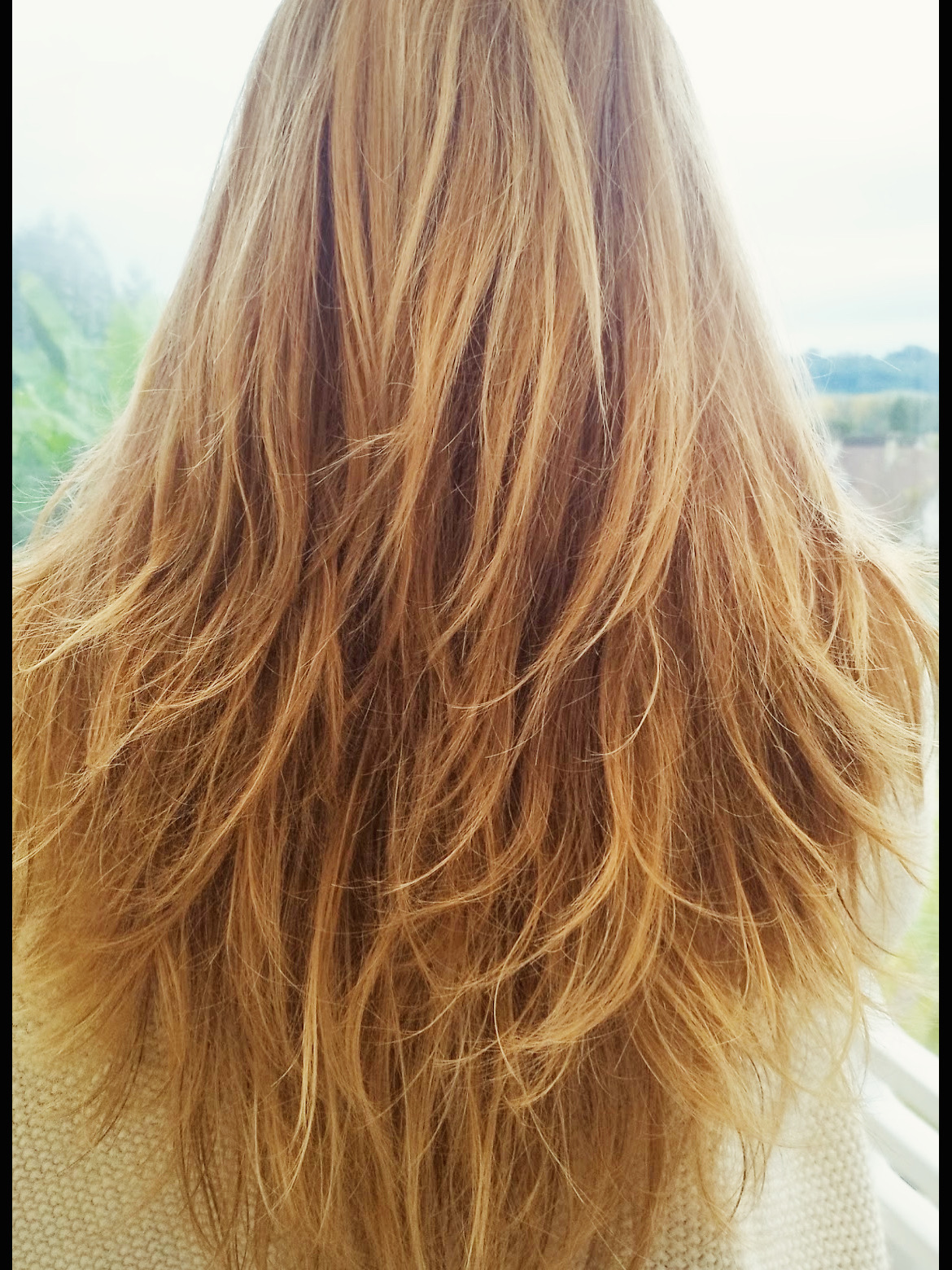 Dégradé blond sur cheveux longs